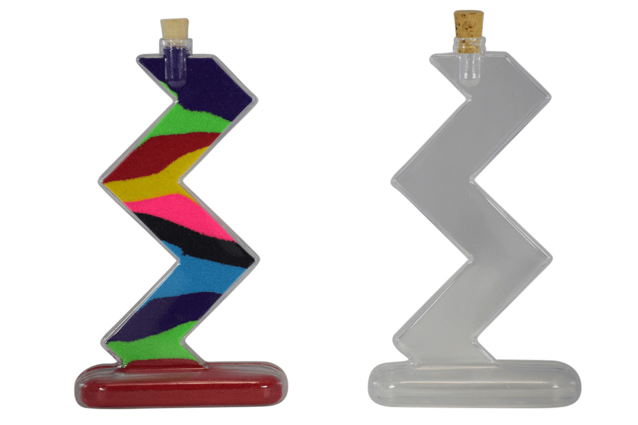 Zig Zag Sand Art Bottles (6 Pack) - EconoCrafts