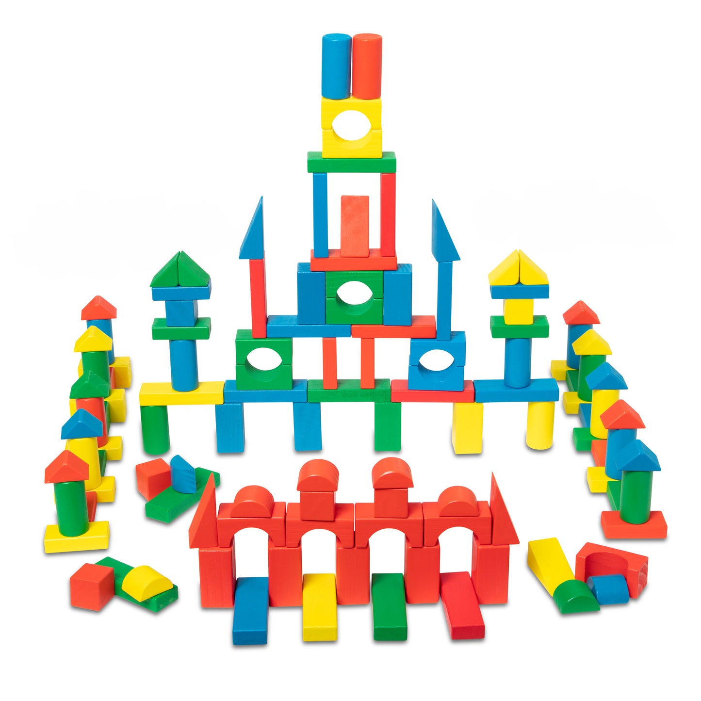 Colorful Wooden Blocks (200 Pack)