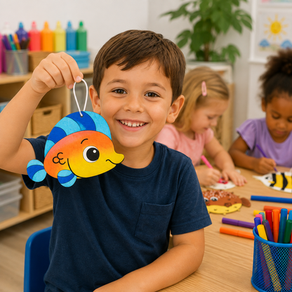 DIY Wooden Fish Ornaments (12 Pack)