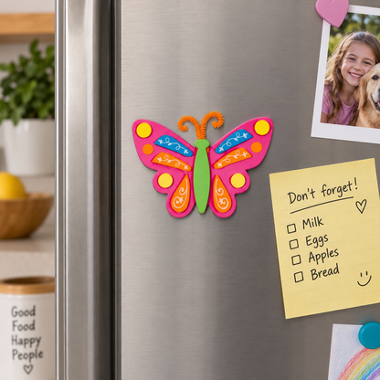 Foam Butterfly Magnet Craft (12 Pack)