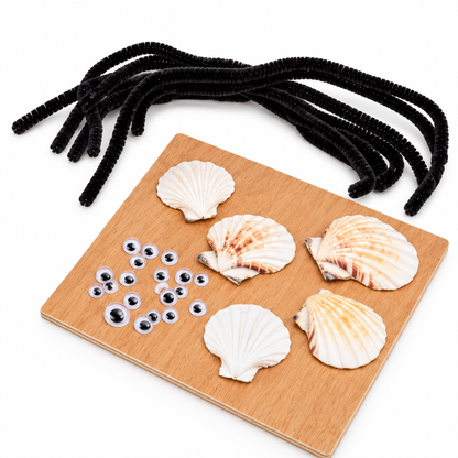 DIY Crab Seashell Tic-Tac-Toe (12 Pack)