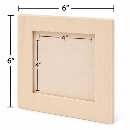 DIY Wooden Picture Frames - Square (12 Pack)
