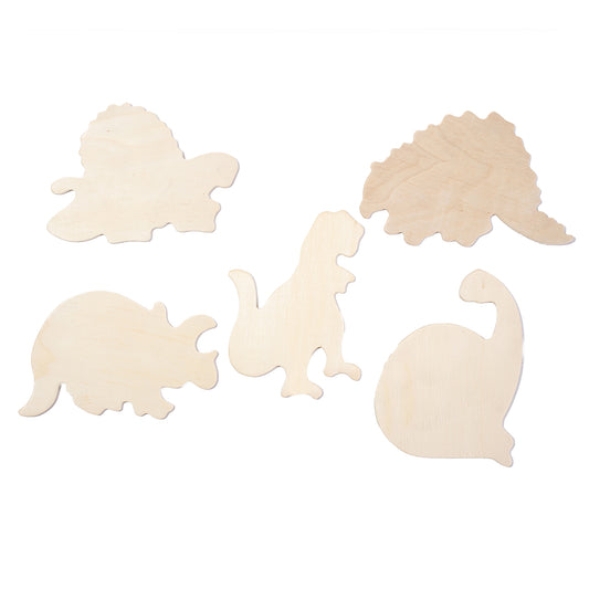 Assorted Wooden Dinosaur Shapes (12 Pack)