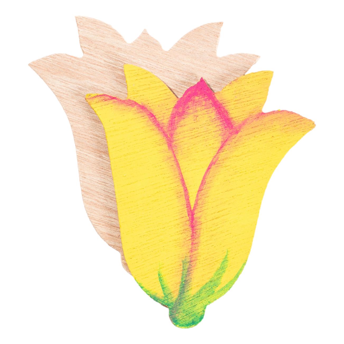 DIY Wooden Flower Pins (24 Pack)