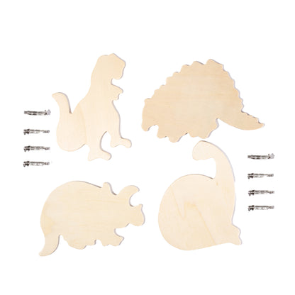 DIY Wooden Dinosaur Pins (24 Pack)