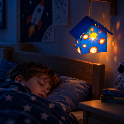 DIY Wooden Birdhouse LED Night Lights (12 Pack)