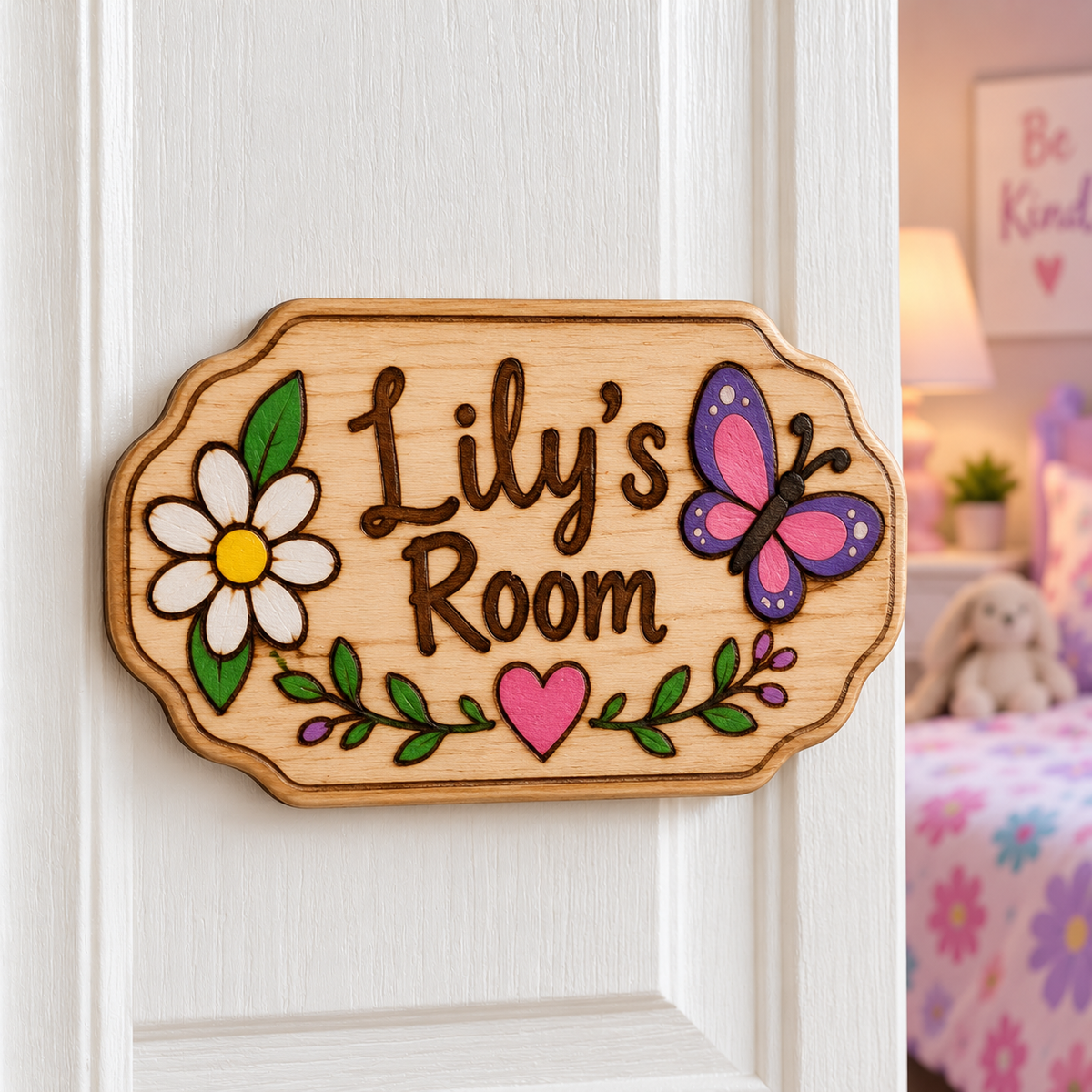 Wooden Plaques - French Corner Rectangle, 3" x 5" (12 Pack)