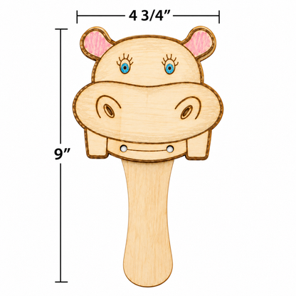 DIY Wooden Hippo Clappers (10 Pack)