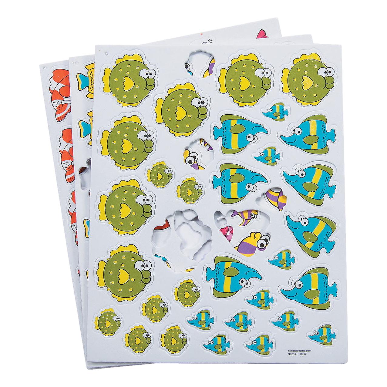 Foam Fish Stickers (500 Pack)