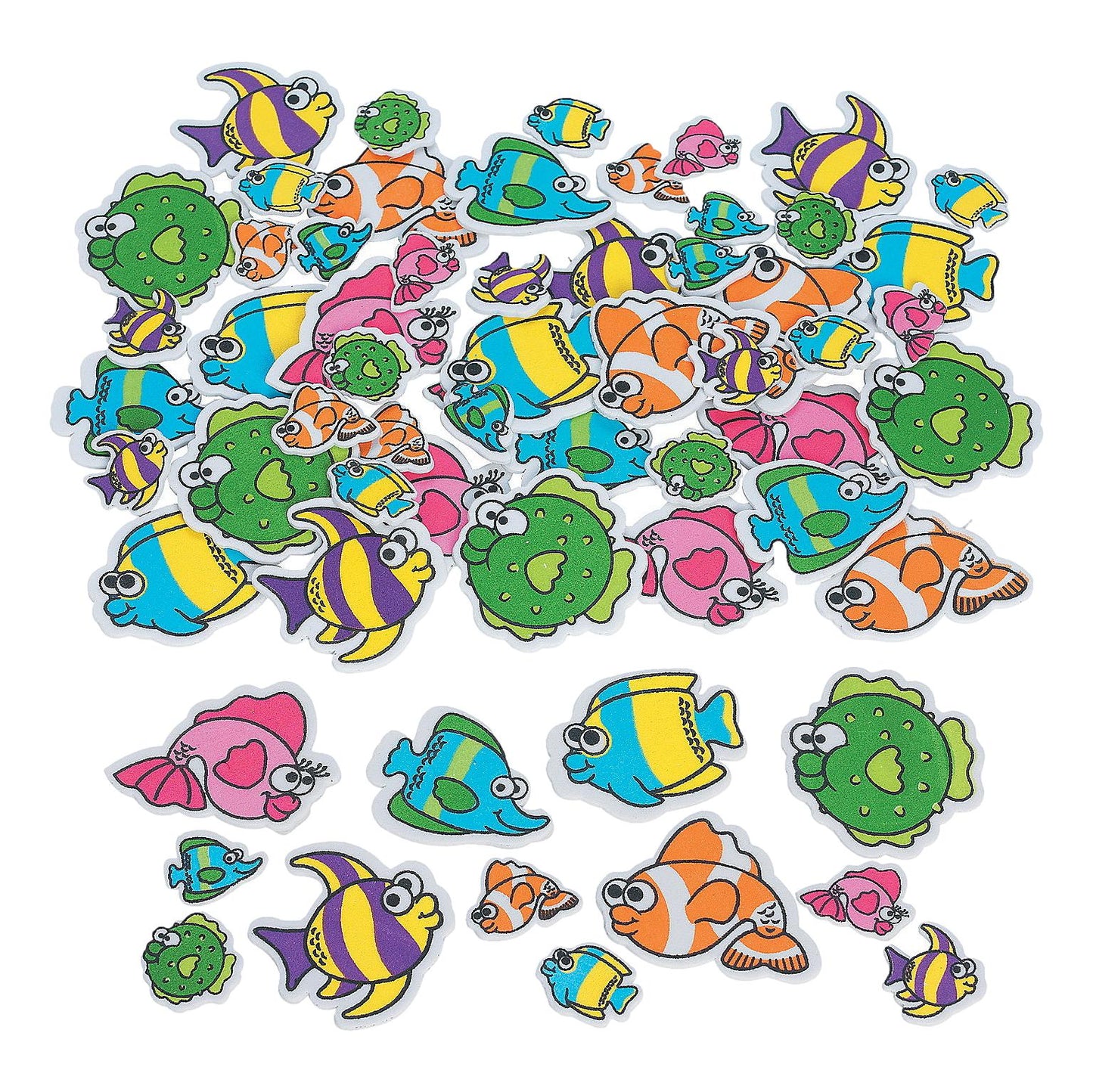 Foam Fish Stickers (500 Pack)
