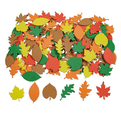 Foam Fall Leaf Stickers (500 Pack)