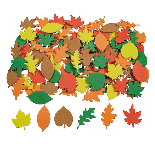Foam Fall Leaf Stickers (500 Pack)