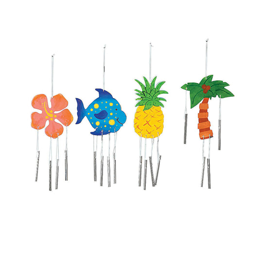 DIY Wooden Tropical Wind Chimes (12 Pack)