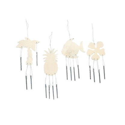 DIY Wooden Tropical Wind Chimes (12 Pack)
