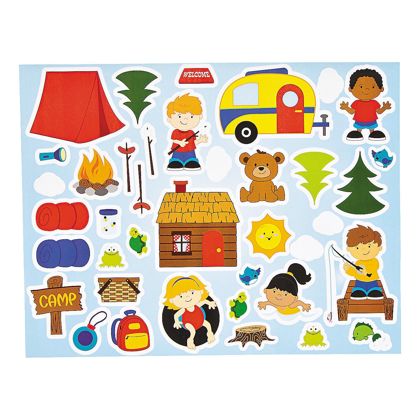 Summer Camp Sticker Scenes (12 Pack)