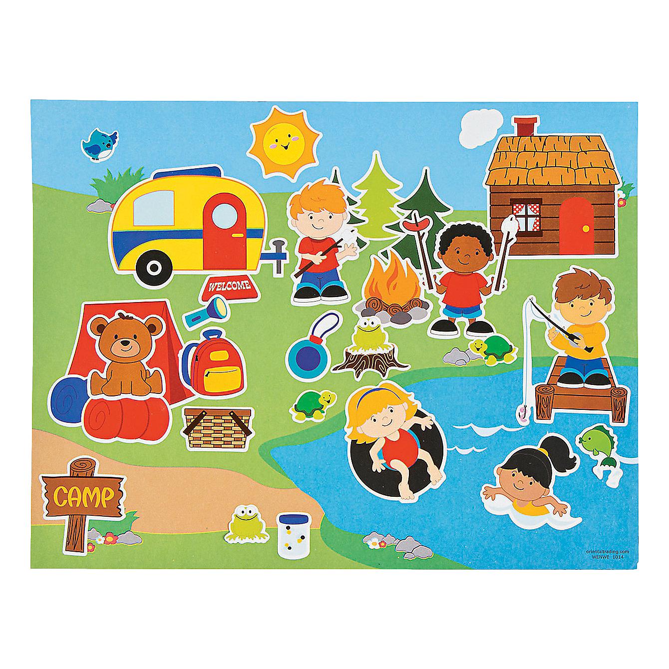 Summer Camp Sticker Scenes (12 Pack)