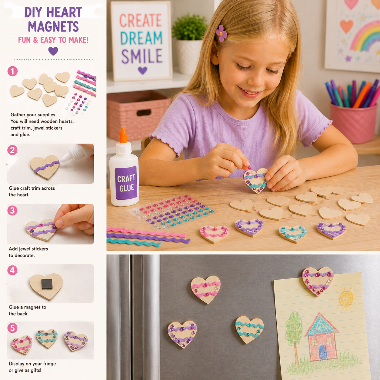 Small Wooden Hearts - 1 3/4" (12 Pack)