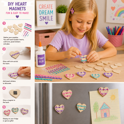 Small Wooden Hearts - 1 3/4" (12 Pack)