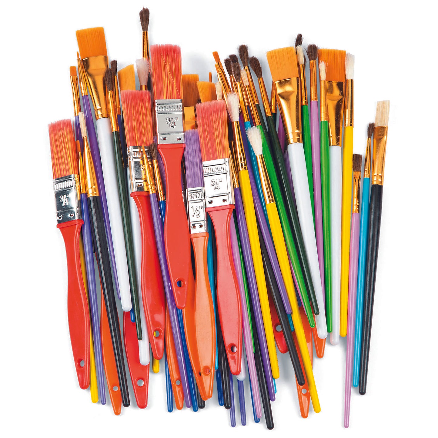 Wood Paintbrush Variety Pack (72 Pack)