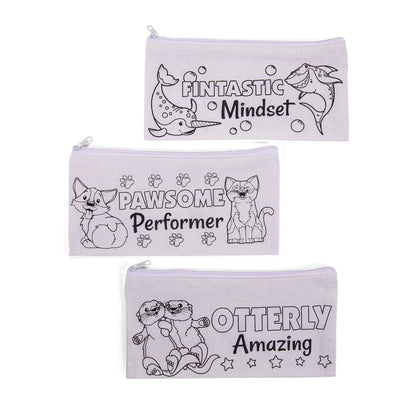 Color Your Own Positive Pals Pencil Cases (12 Pack)