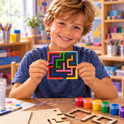 DIY Wooden Labyrinth Game (12 Pack)