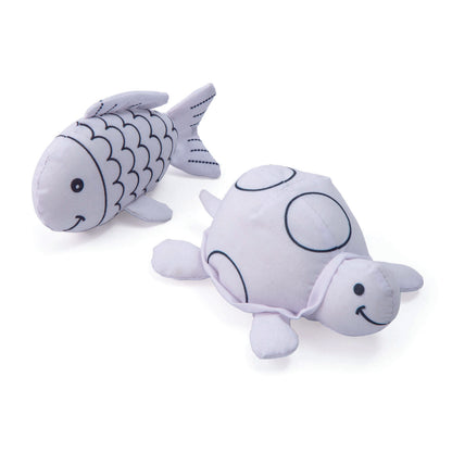 Color Your Own Under the Sea Stuffed Turtle & Fish (12 Pack)