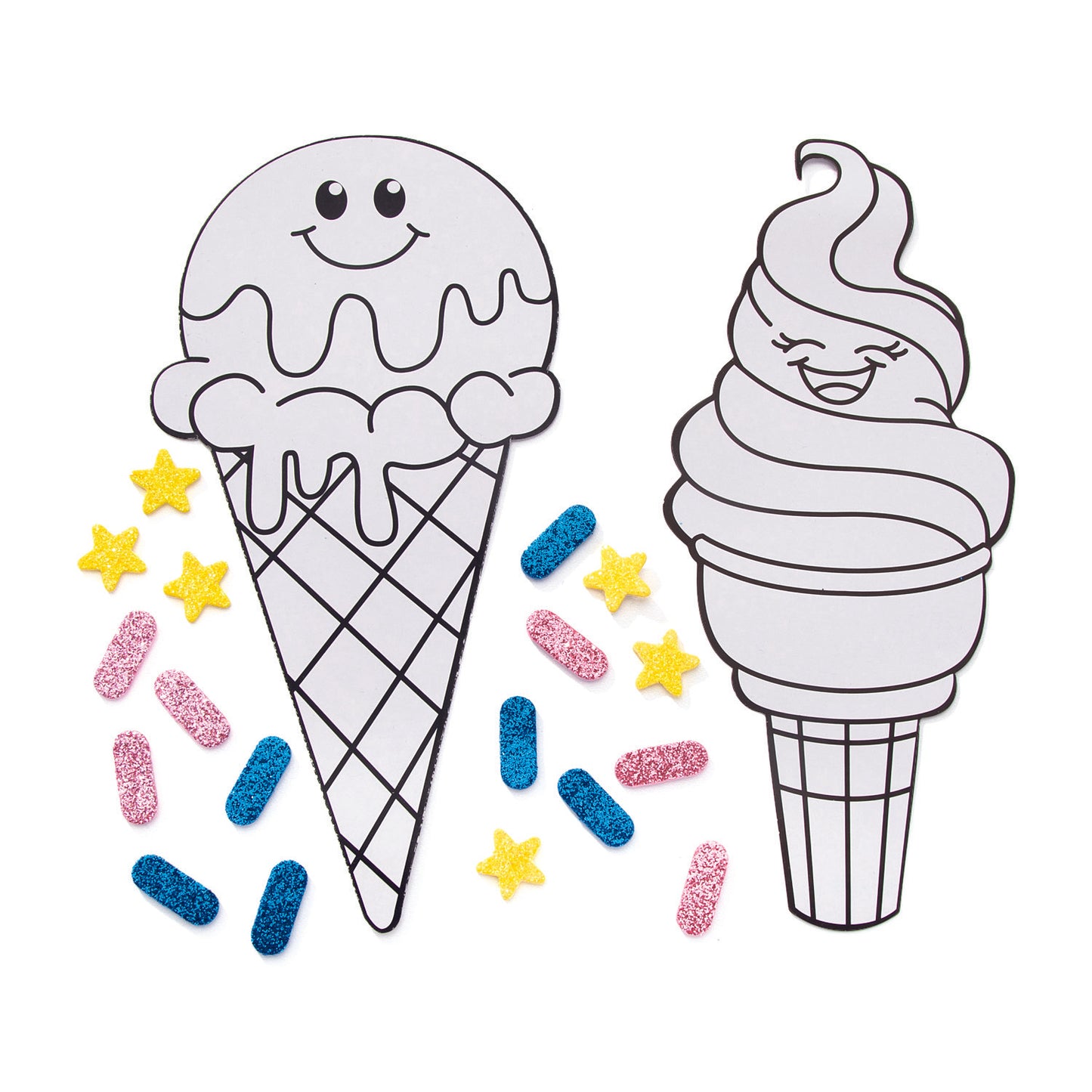 Color Your Own Ice Cream Cones Craft Kit (12 Pack)