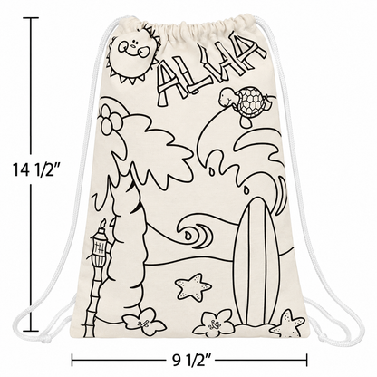 CYO Tropical Drawstring Bags (12 Pack)