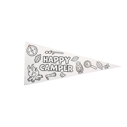 Color Your Own Paper Camp-Themed Pennants (12 Pack)