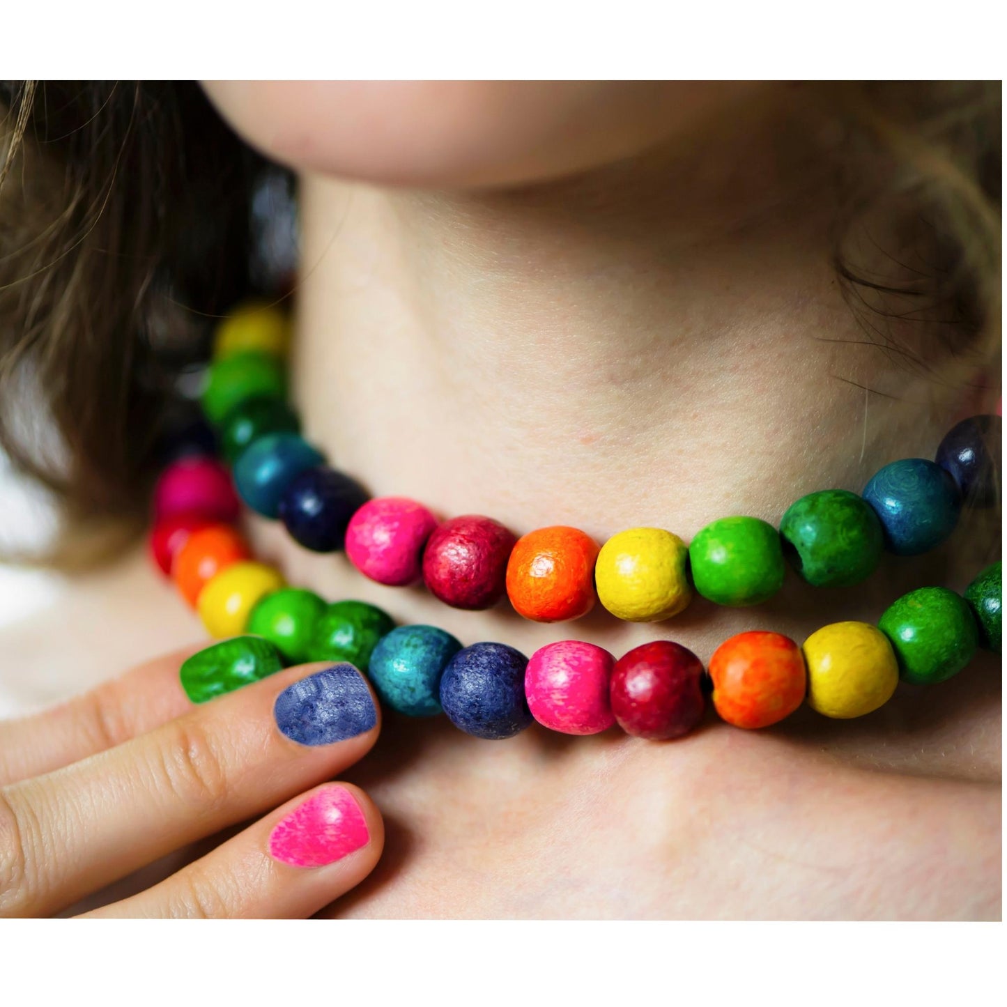 Colored Wooden Beads (150 Pack)