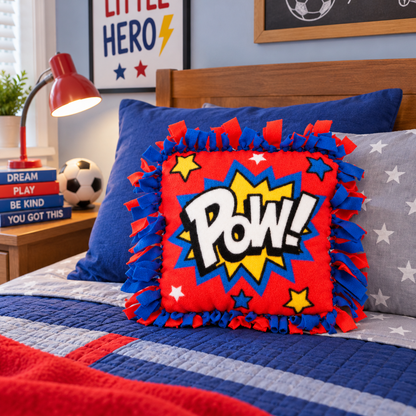 DIY Superhero Face Fleece Tied Pillows (6 Pack)