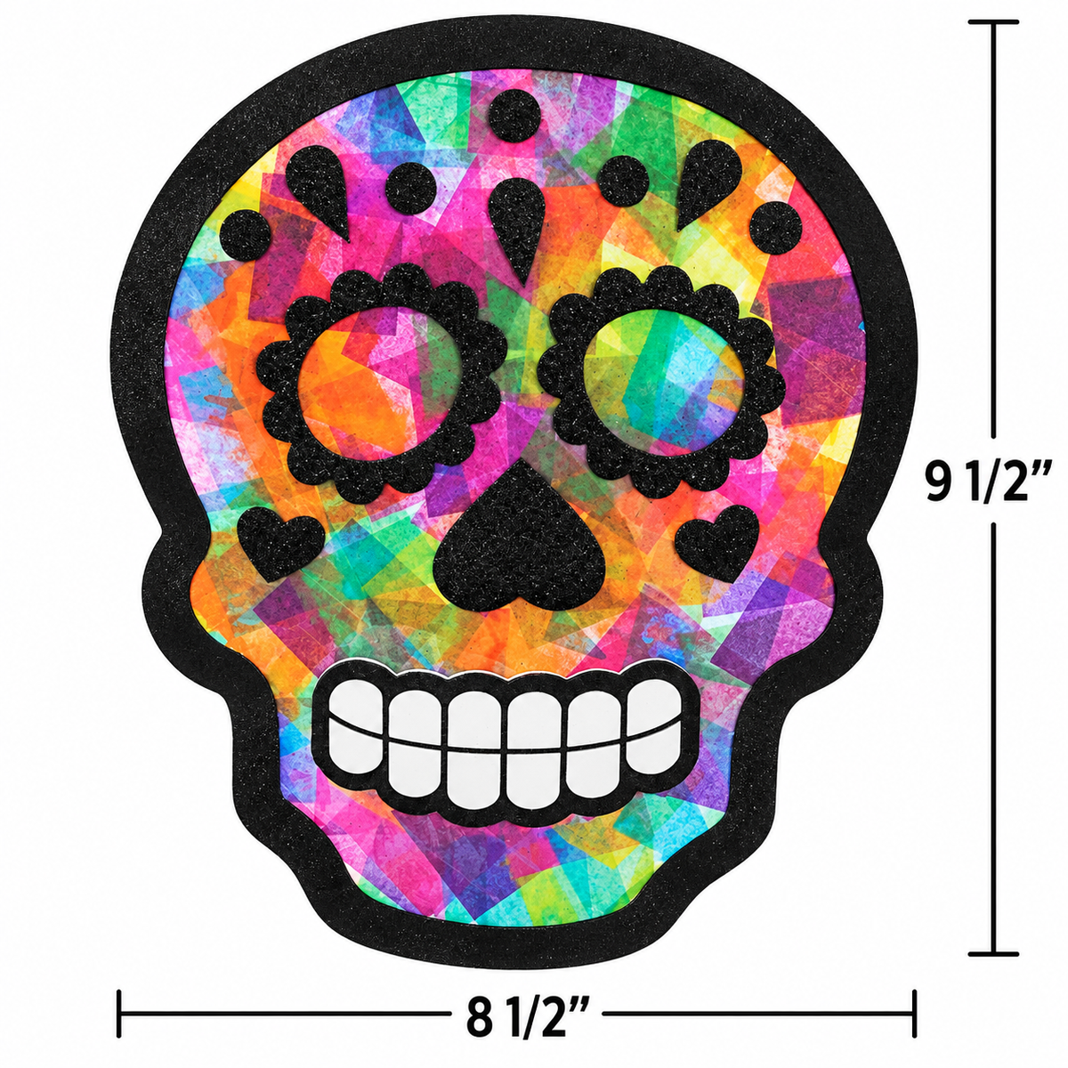 Sugar Skull Tissue Paper Sign Craft Kit (12 Pack)