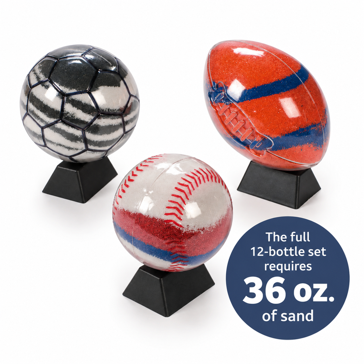 Sports Sand Art Bottles (12 Pack)