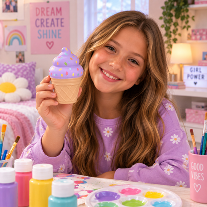 DIY Ceramic Ice Cream Cone Banks (12 Pack)