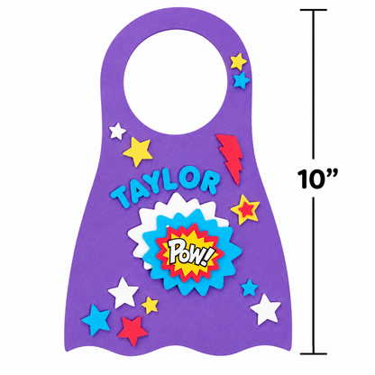 Superhero Doorknob Hanger Craft (24 Pack)