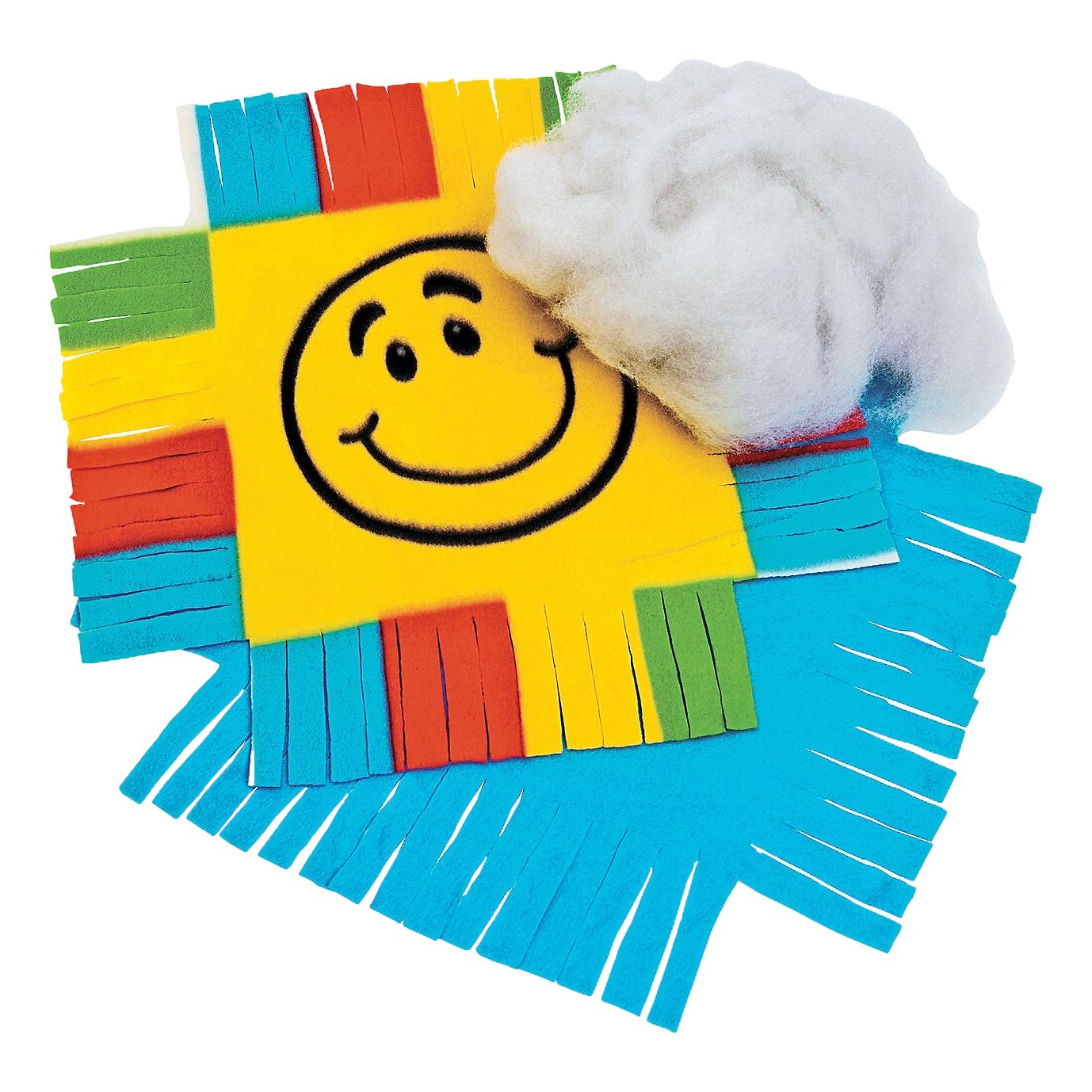 DIY Smile Face Fleece Tied Pillows (6 Pack)