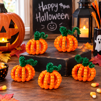 DIY Beaded Pumpkin Craft Kit (24 Pack)
