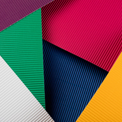 Corrugated Paper Sheets - Assorted Colors (12 Pack)