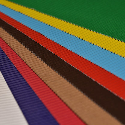 Corrugated Paper Sheets - Assorted Colors (12 Pack)