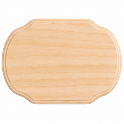 Wooden Plaques - French Corner Rectangle, 3" x 5" (12 Pack)