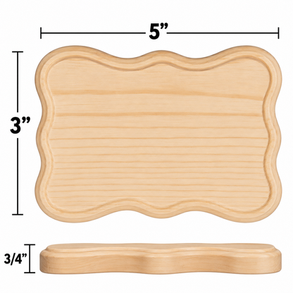Wooden Plaques - Shield, 3" x 5" (12 Pack)