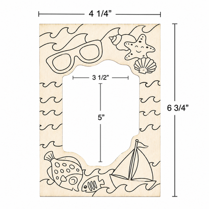 CYO Beach Picture Frame Magnets (12 Pack)