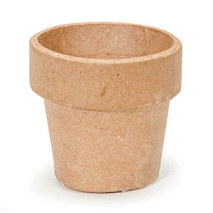 Paper Mache Flower Pots - 3" (12 Pack) - EconoCrafts