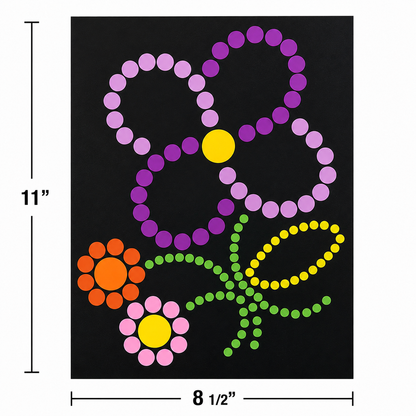 Spring Flowers Sticker Dot Art (12 Pack)
