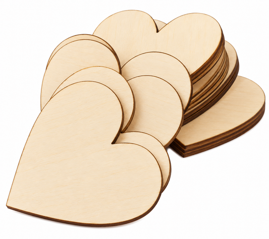 Small Wooden Hearts - 1 3/4" (12 Pack)