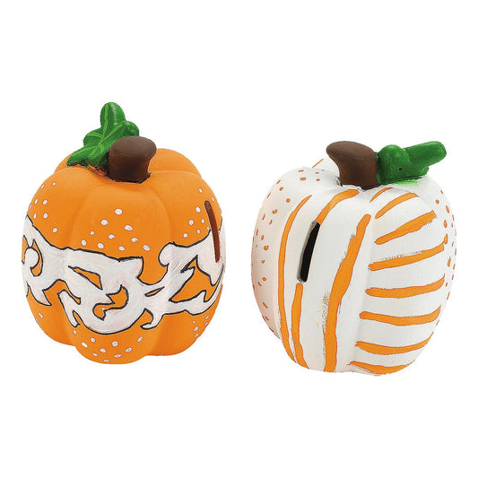 DIY Ceramic Pumpkin Banks (12 Pack)