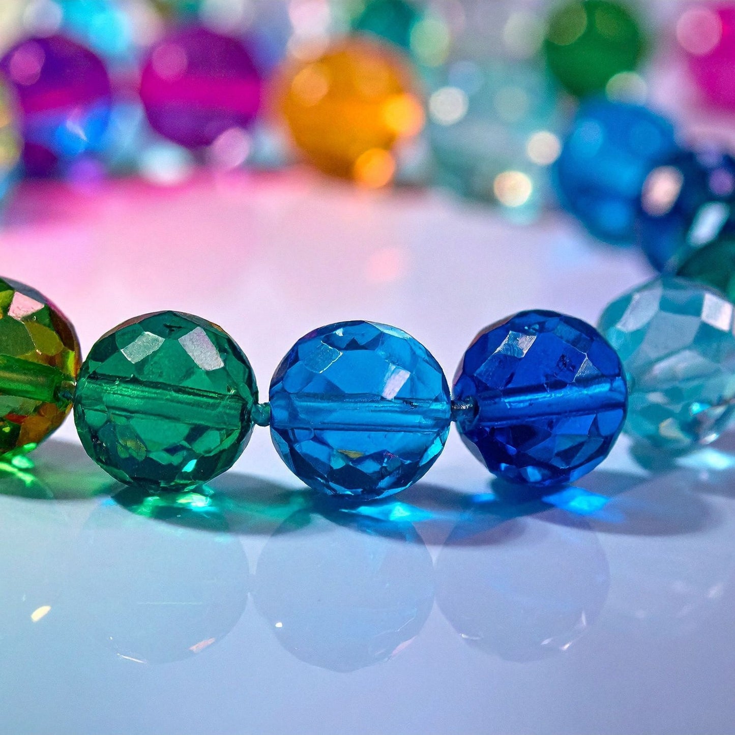 Faceted Beads - 8 mm (1/2 lb)