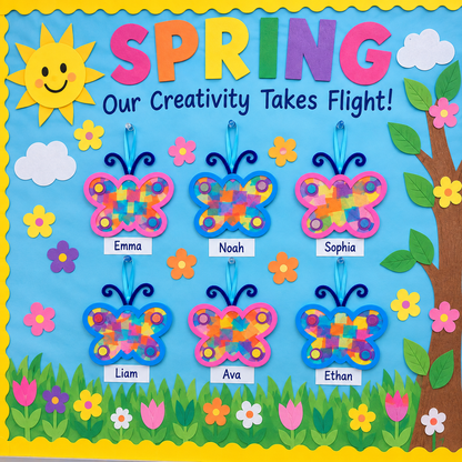 Tissue Paper Butterflies Craft Kit (12 Pack)