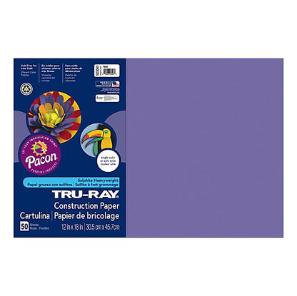 Tru-Ray Construction Paper 12" x 18" - Violet (50 Sheets)