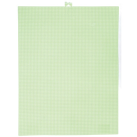 Neon Green Plastic Canvas Mesh - 10 1/2" X 13 1/2"